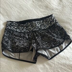 lululemon athletica Black and White Athletic Shorts